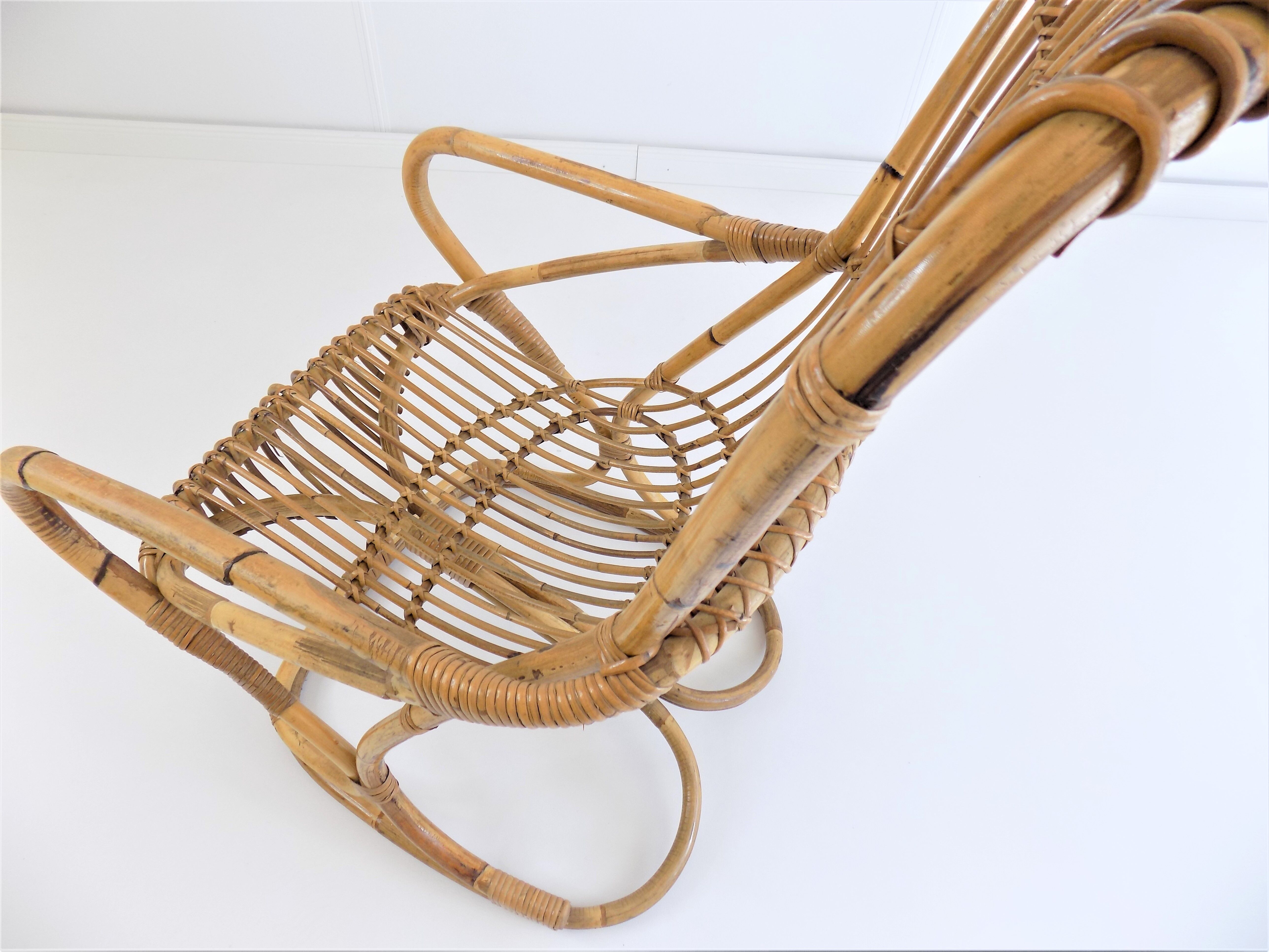 Bamboo & rattan armchair