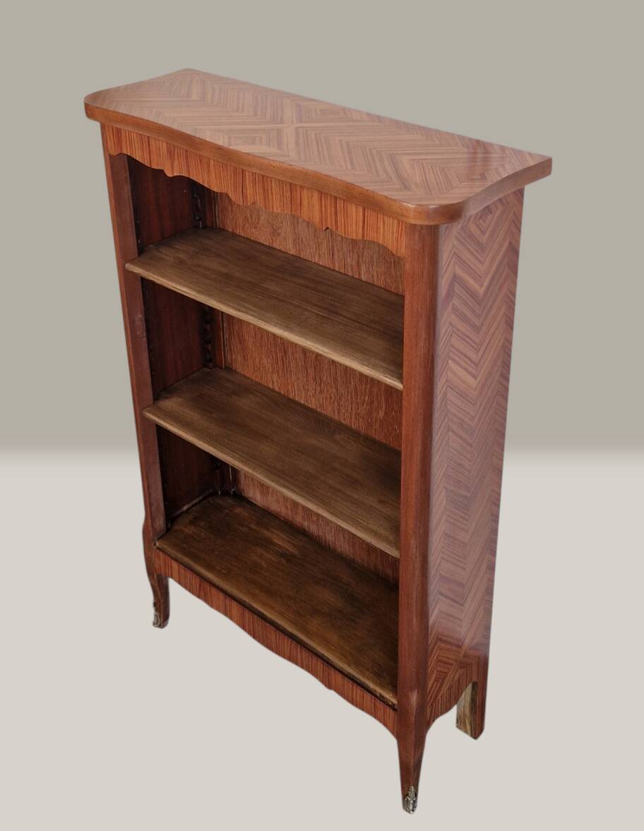 Bibus marquetry in rosewood, Transition style - Mid 20th century