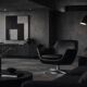Vintage Mid-Century Scandinavian Modern Black Swivel Chairs, Set of 2
