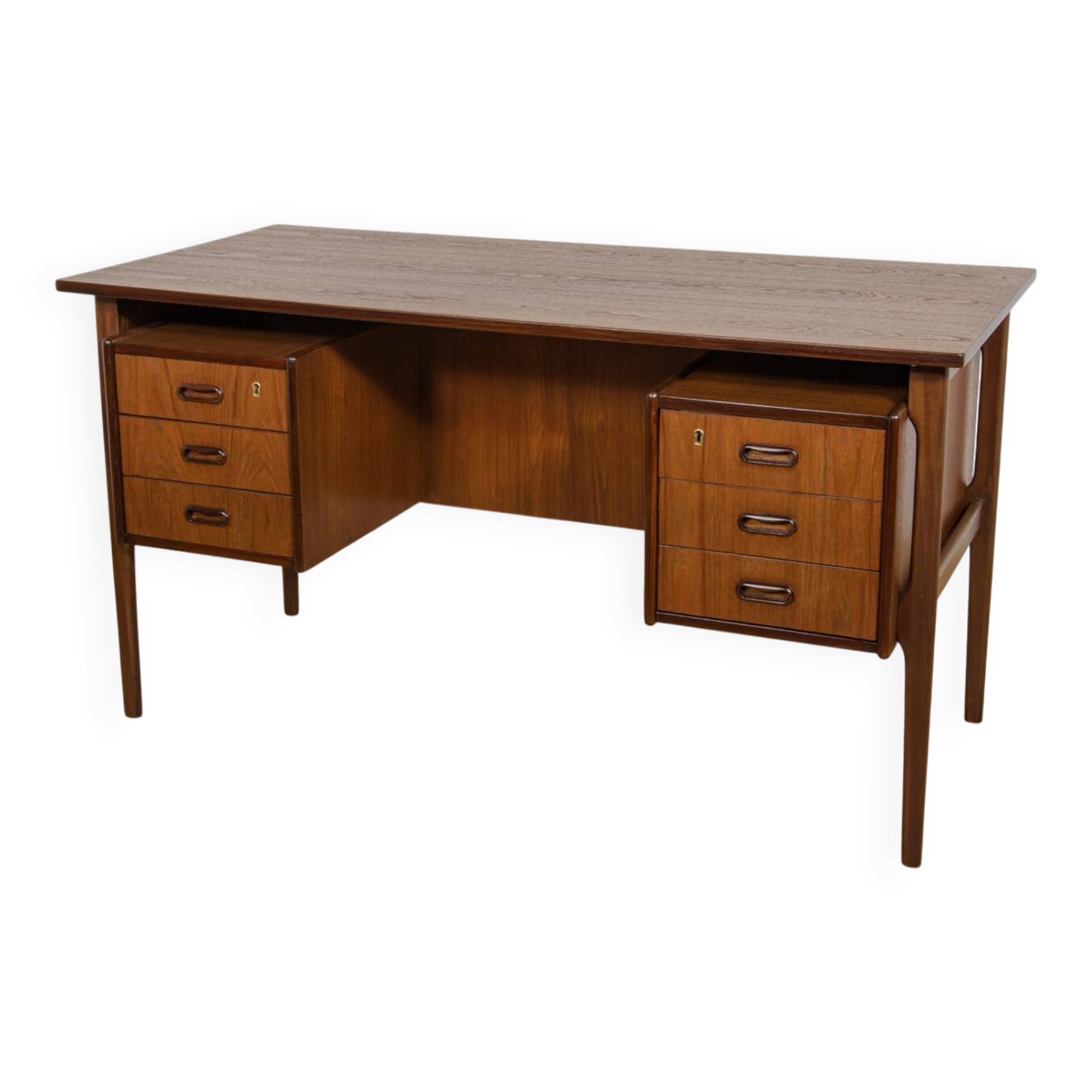 Mid-Century Freestanding Teak Desk, Denmark, 1960s