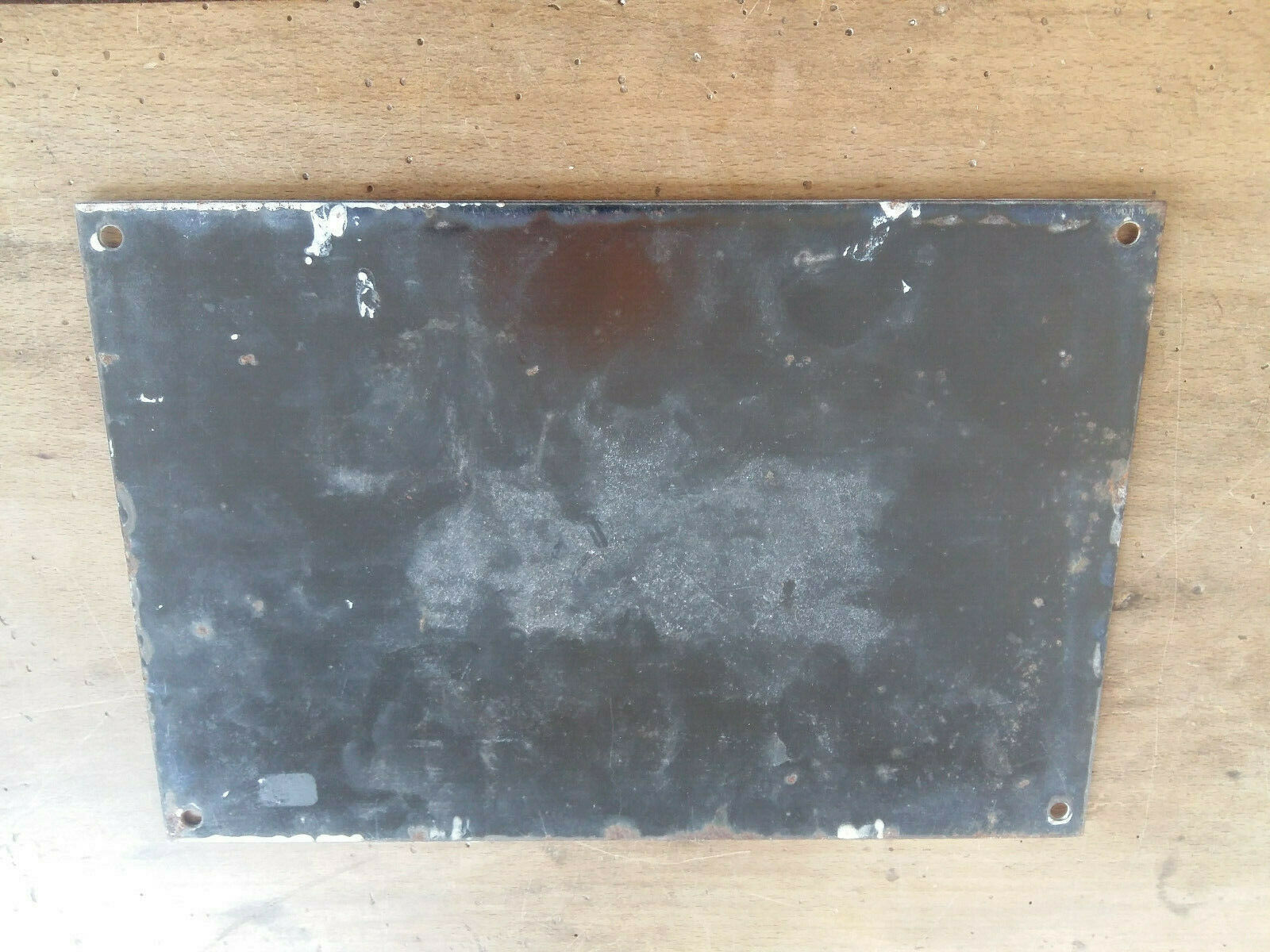 Old enamelled plaque "Cyclable Trail" Bike 21x31cm 1960