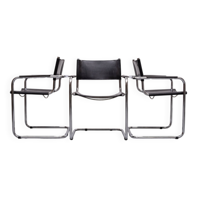 ensemble de 4 fauteuils S34, conçus par Mart Stam, produits en Italie dans les années 1970