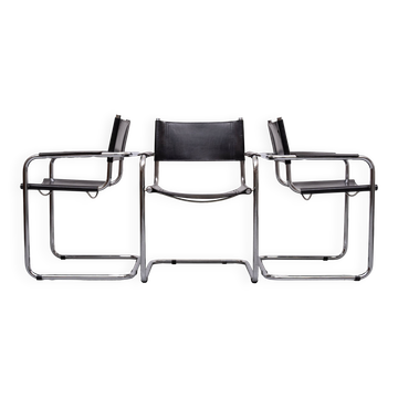 set of 4 S34 Armchairs , Designed by Mart Stam Produced in Italy 1970s