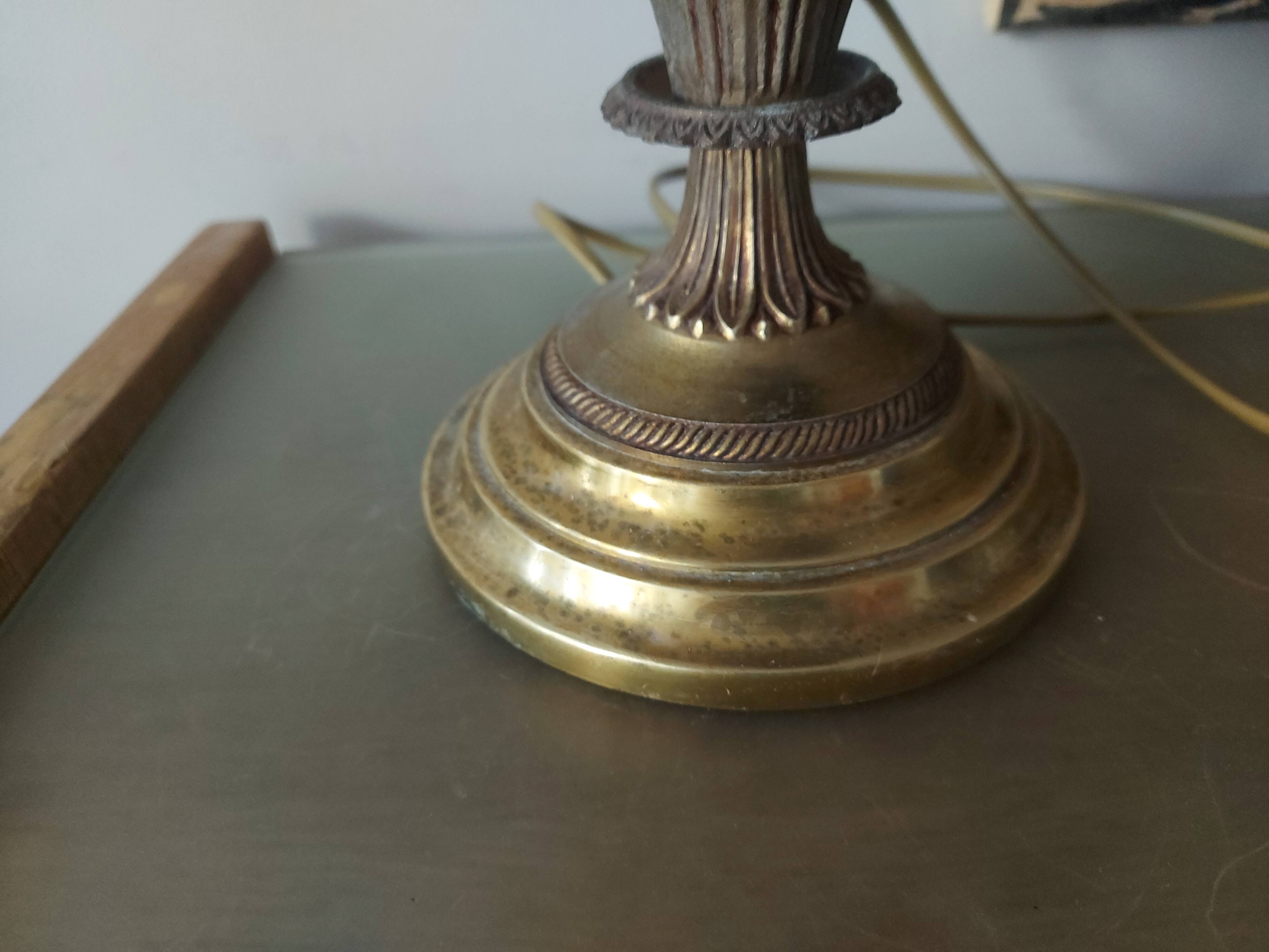 Pineapple lamp in golden brass