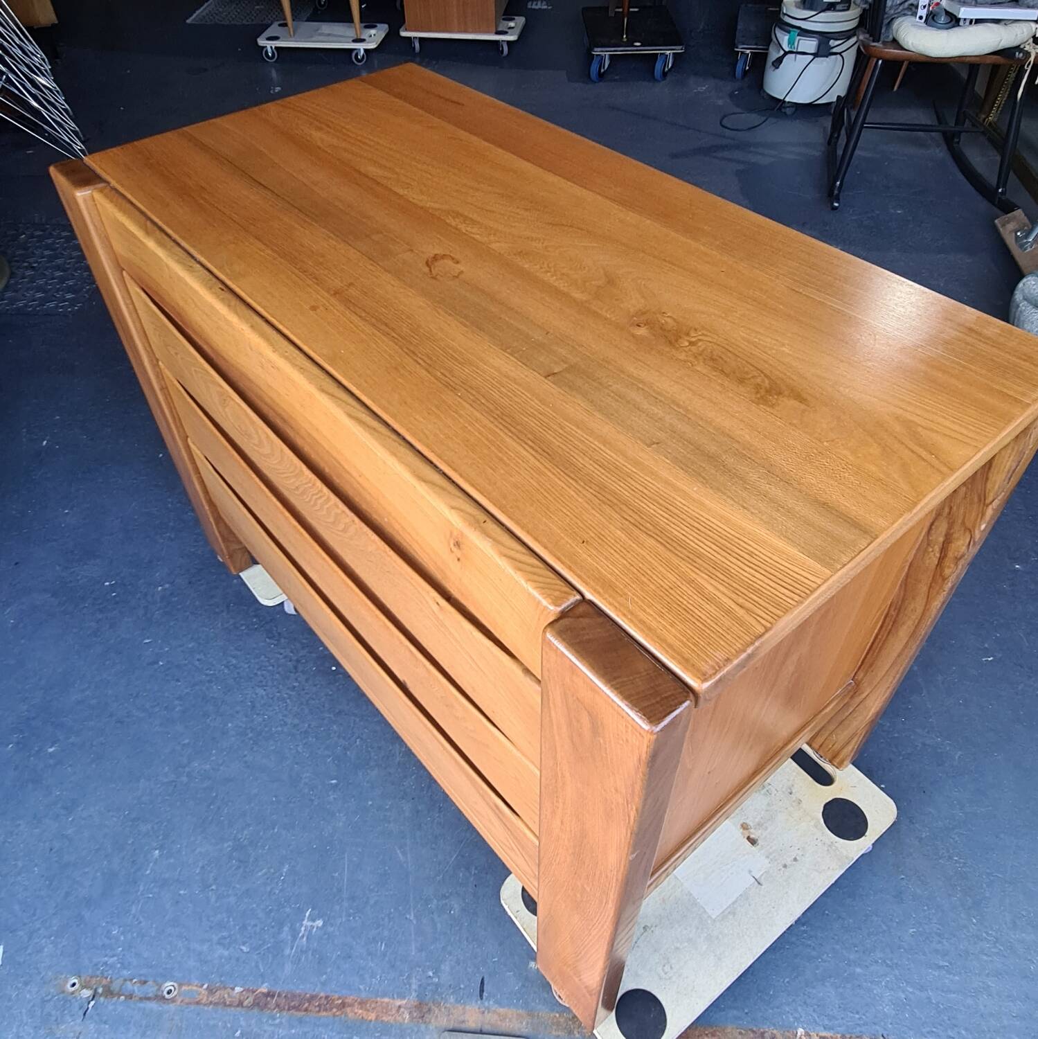Vintage regain solid elm chest of drawers