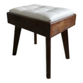 Wooden stool and Skai, around 1960, Scandinavian