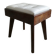 Tabouret en bois et Skaï, vers 1960, scandinave