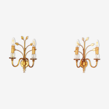 Pair of Gilt wall lights by Maison Bagues
