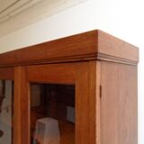 Vintage Dutch oak 2 door bookcase