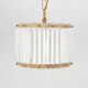 Orrefors ceiling light in brass and glass, Sweden 1960
