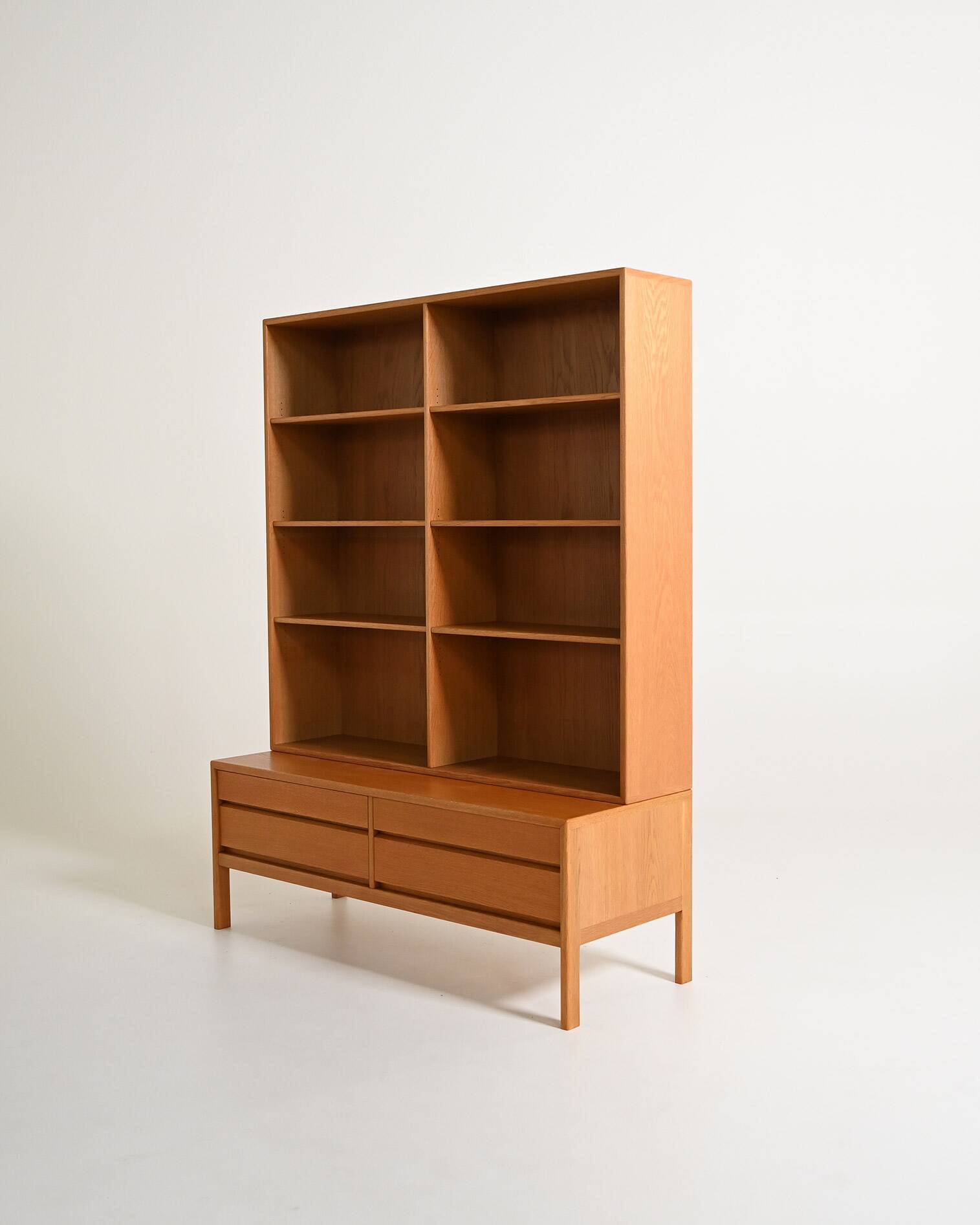Scandinavian oak bookcase, 1960s
