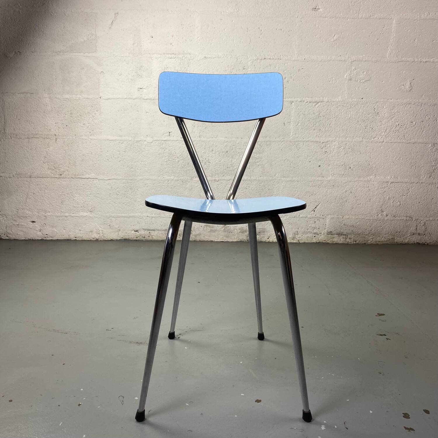 Blue Formica chair