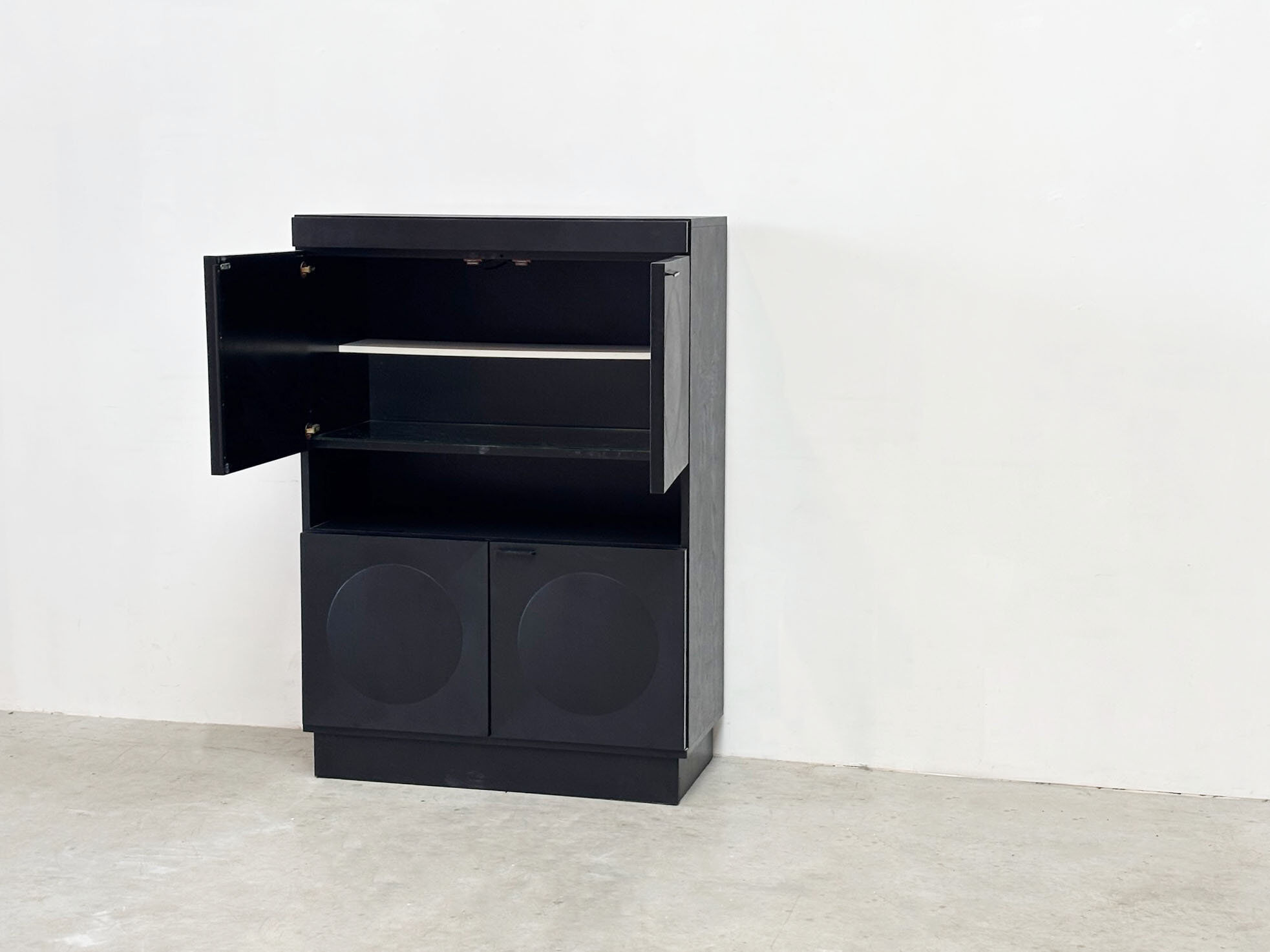 Brutalist 1970's Belgian bar cabinet