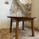 Table à manger extensible en chêne massif, des années 1950-60, style brutaliste