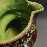 Glazed terracotta pitcher from Savoie, early 20th century