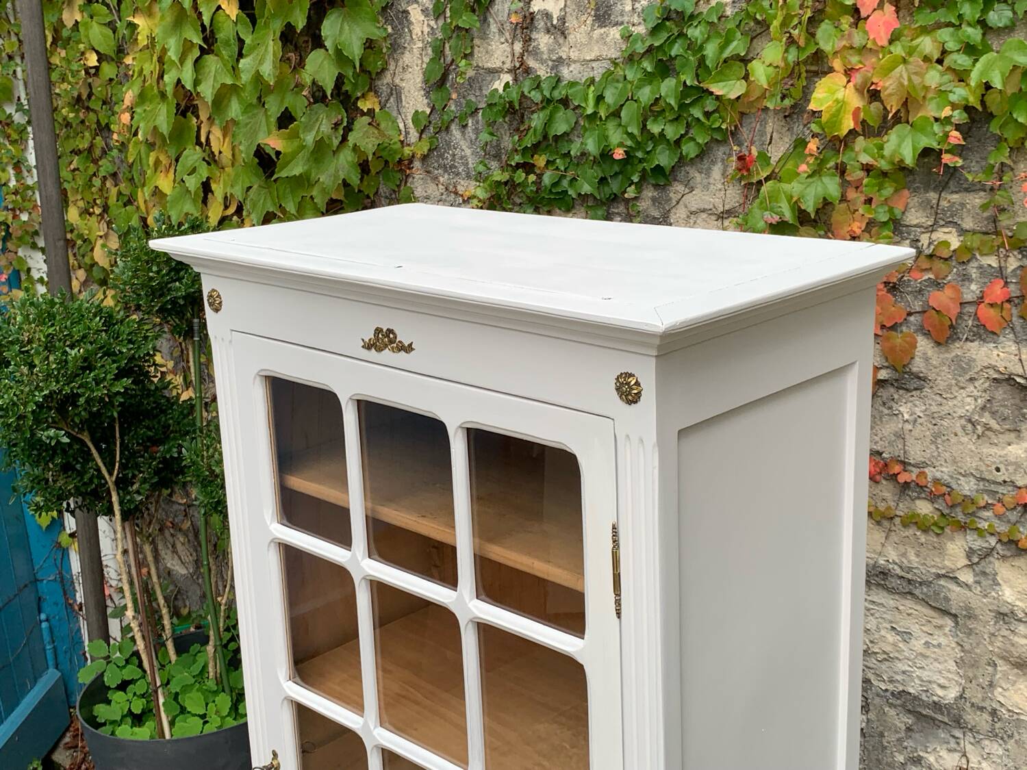 Antique Parisian glass cabinet H150