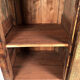 Stained solid wood cap, old walnut door