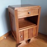 Art deco wooden bedside table