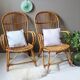 Vintage adult rattan armchair