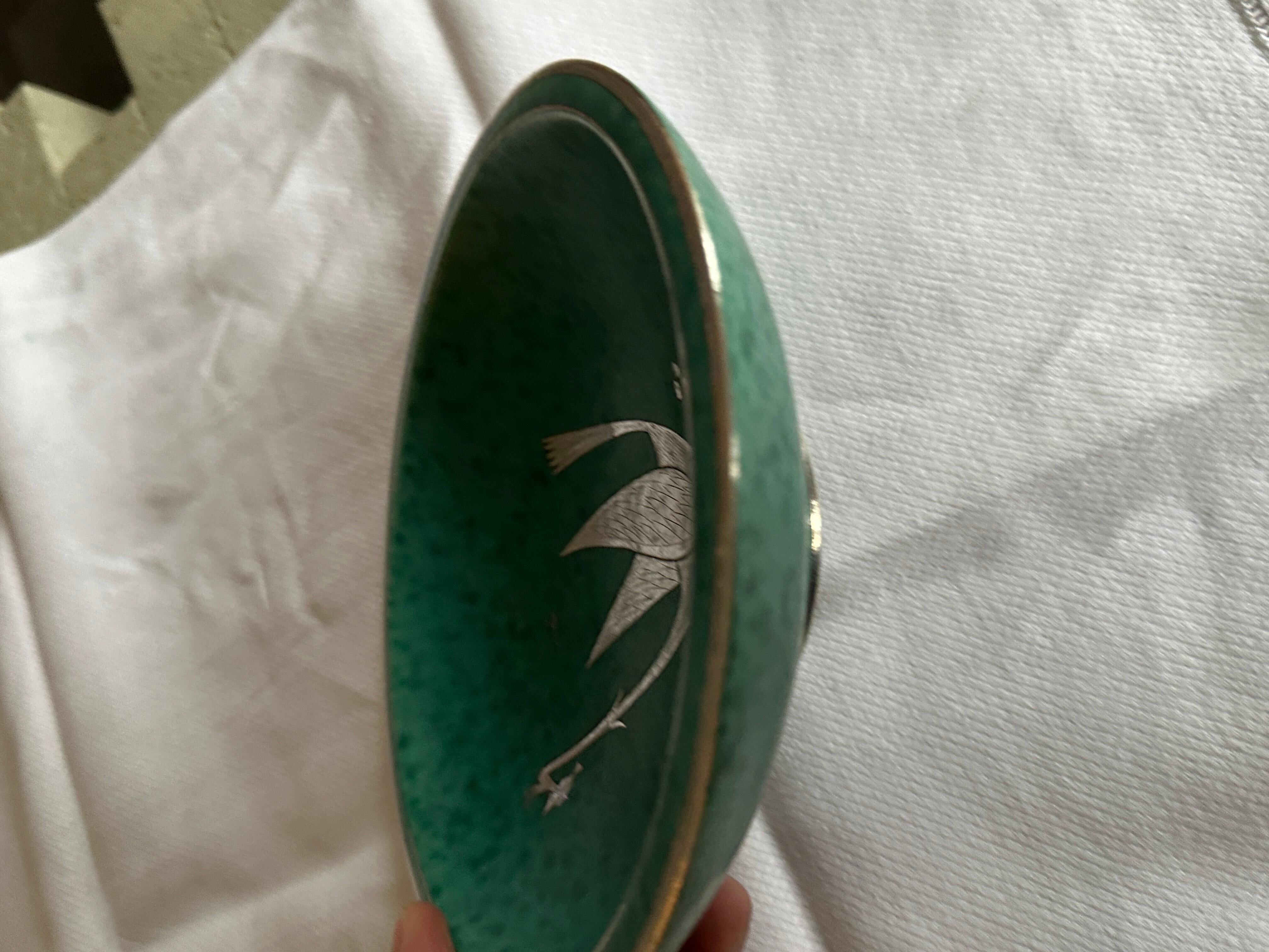 Ceramic bowl by Wilhelm Kage Argenta series for Gustavsberg, Sweden, 1930 Signed