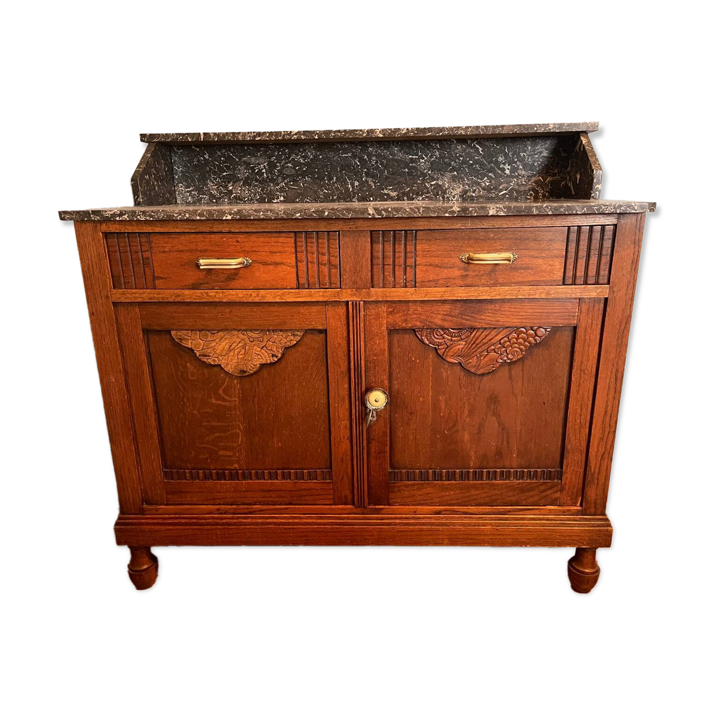 Wooden sideboard with marble top