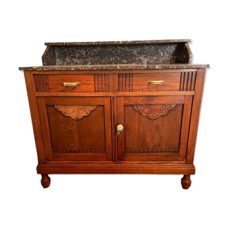 Wooden sideboard with marble top