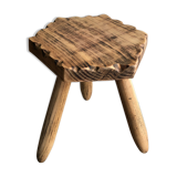 Wooden tripod bottom stool