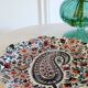 Gien earthenware plate – Floral paisley pattern – Scalloped edge
