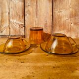 Vereco amber brown cup and mug set