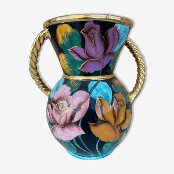 Vase vintage céramique 1960 Vallauris