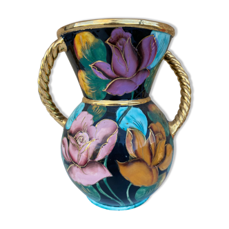 Vase vintage céramique 1960 Vallauris