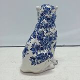 Tiger Statue Ceramic Delft Blue