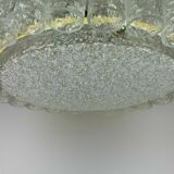 XL 60s 70s Chandelier Chandelier Doria Brass Glass Space Age Design 60s