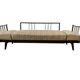 Vintage extendable wooden two-seater sofa / KNOLL sofa
