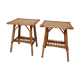 Pair of vintage rattan bedside tables