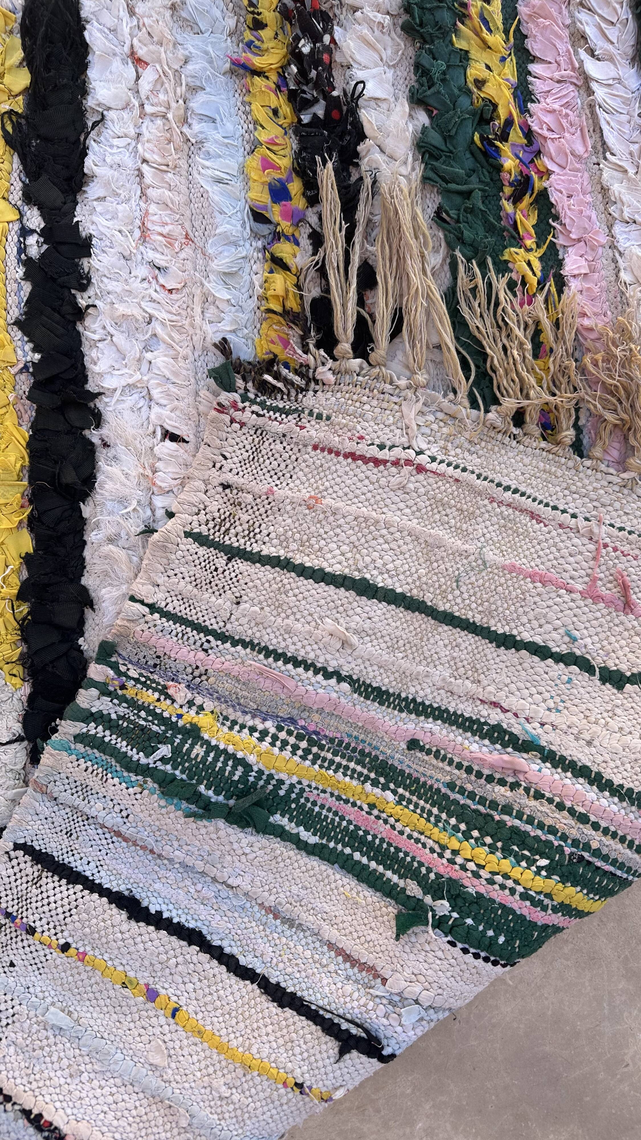 Moroccan carpet Boucherouite colored - 104 x 196 cm