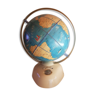 Globe Terrestre Mappemonde "Radio-Célard" Year 1955