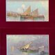 Counterpart of paintings "Sailing boats Felouks Gondolas" signed Orientalists