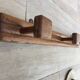 VINTAGE Geometric Solid Oak COAT RACK
