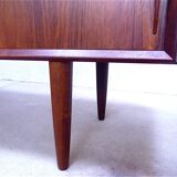 Minimalist Sideboard with Curved Front by Svend Aage Madsen for H.P. Hansen, Denmark 1960s