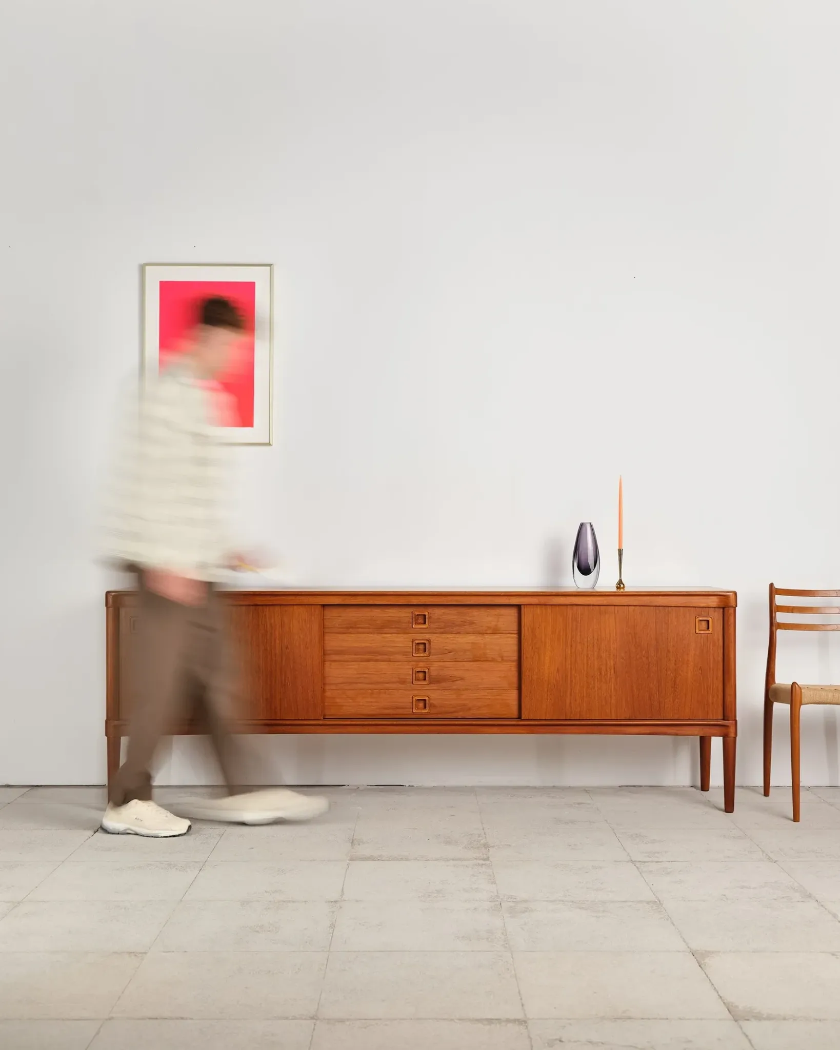 Teak enfilade by H.W. Klein for Bramin, Denmark, 1960s.
