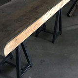 Antique Hungarian Primitive Kitchen Butchers Block Work Bench, circa 1900s