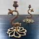 Pair of gilded bronze candlesticks