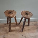 Pair of tripod stools