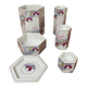 Set of five scandinavian design ceramics.
