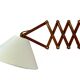 1960s/70s Teak Scissor Lamp Wall Lamp Mid Century Danish Design Denmark