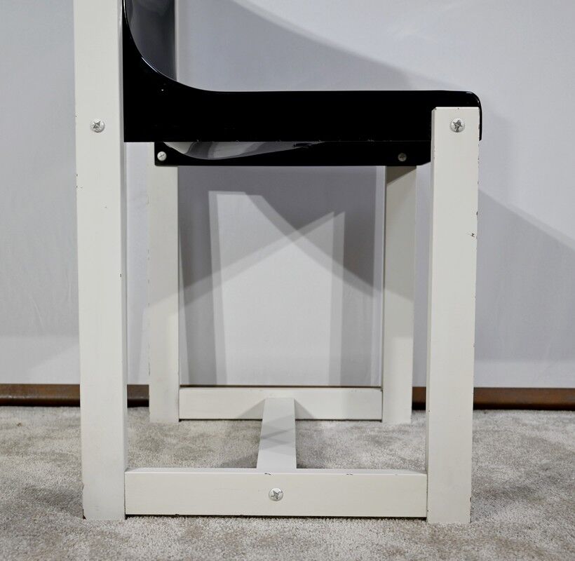 Pair of Lacquered Wooden chairs, signed P.Gautier -1960