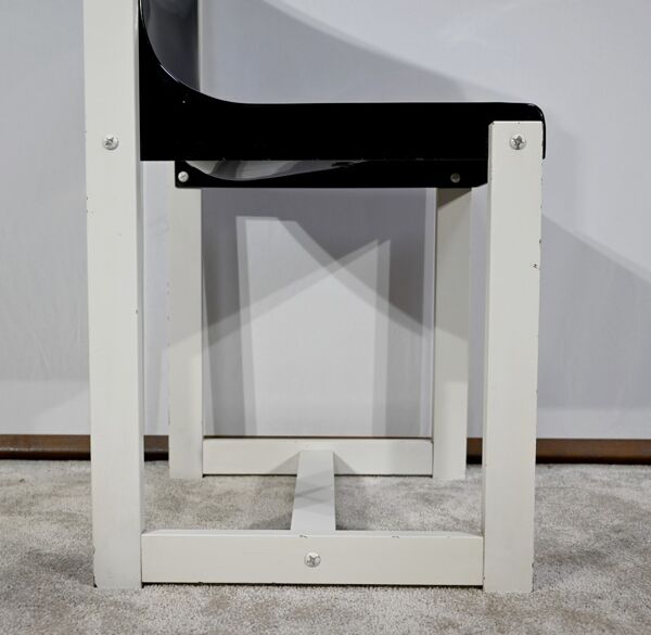 Paire de chaises en bois laqué, signées P.Gautier -1960