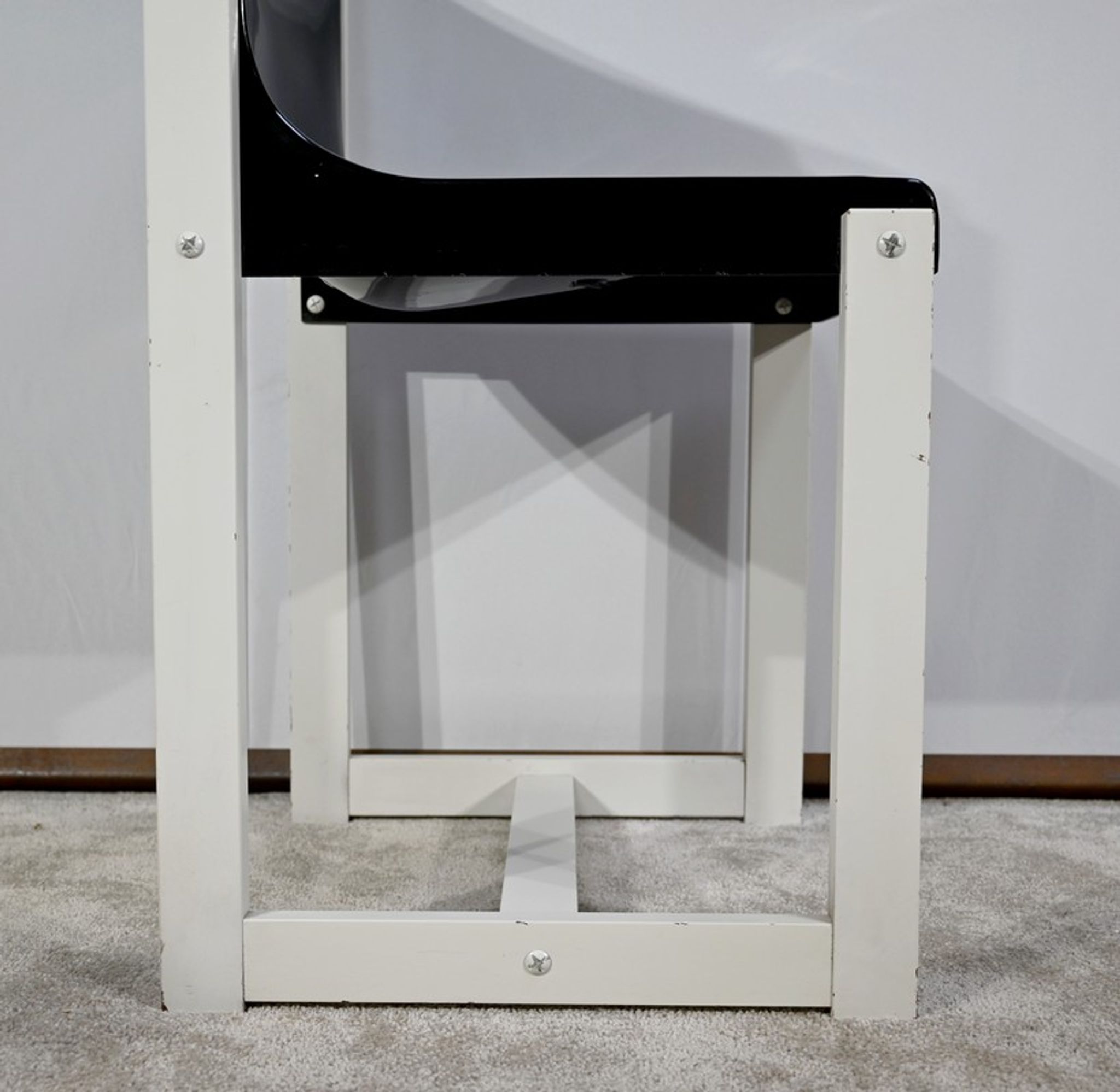 Pair of Lacquered Wooden chairs, signed P.Gautier -1960