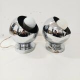 Pair of walllamps 70s chrome